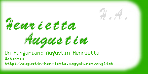 henrietta augustin business card